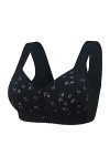 HANXIULIN Soutien-gorge de sport rembourré à fermeture avant pour femme - Dos croisé - Bonnets non rembourrés à lavant - Sol