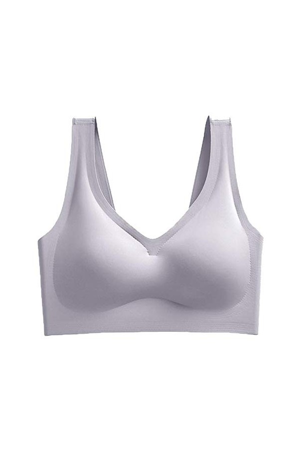 FGUUTYM Lingerie avec collier de perles et soutien-gorge, Marine, 6X-Large