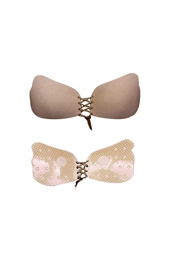 Sous-poitrine Lingerie sans bretelles Soutien-gorge push-up invisible en silicone Sous-vêtements sexy pour femme, Noir , tail