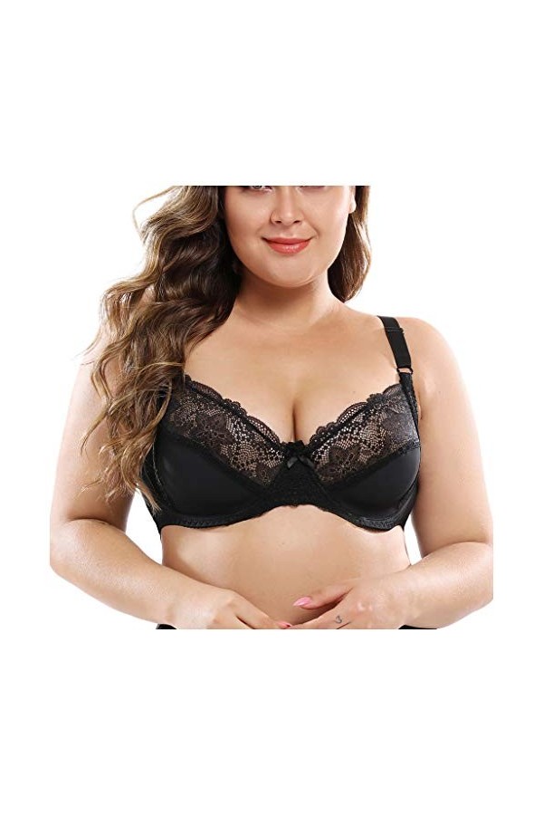 Femmes Anneau en Acier Soutien-Gorge Sexy Dentelle Confortable Collecté Réglable Soutien-Gorge Sous-vêtements Mousseline Ling