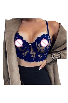 Générique Bralette Femme Sexy, Camisole De Lingerie en avec Col V De Taille Supérieure Harnais Intégral Body Sexy Érotique Ro