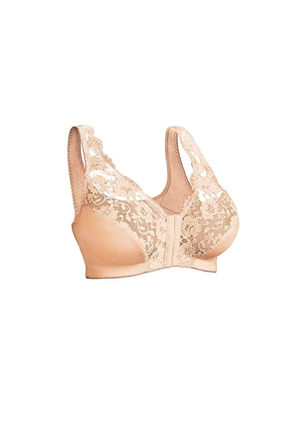 Générique Harnais Femme, Nuit New Front Button Breathable Skin-Friendly Bras Comfortable High Impact Plus Size Bra Soutien Go