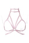 BANSSGOTH Harnais de corps femme Soutien-Gorge Gothique punk ceinture Cage à lingerie Taille ajustable Sangle de poitrine Fes