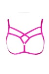 BANSSGOTH Harnais de Corps Femme Soutien-Gorge Punk Gothique Ceinture Cage à Lingerie Taille Ajustable Sangle de Poitrine Fes