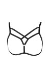 BANSSGOTH Harnais de Corps Femme Soutien-Gorge Punk Gothique Ceinture Cage à Lingerie Taille Ajustable Sangle de Poitrine Fes