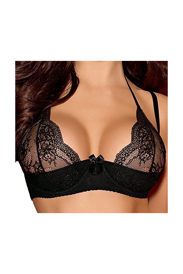 Axami V-5801 Corona Australe Impressionant Soutien-Gorge Semi-Rembourré – Fabriqué en UE, Noir,90A