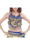 BellyLady Licol Tribal Belly Dance Soutien Gorge Bandage avec Coussin Yellow