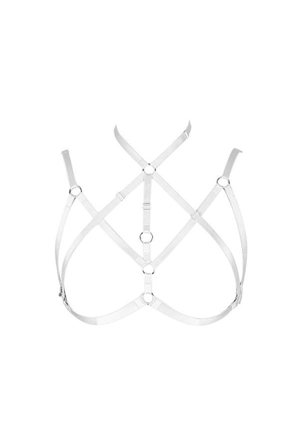 MAMOHSS Soutien-gorge harnais de corps pour femme Lingerie élastique sans bonnets Soutien-gorge cage réglable Grande taille -