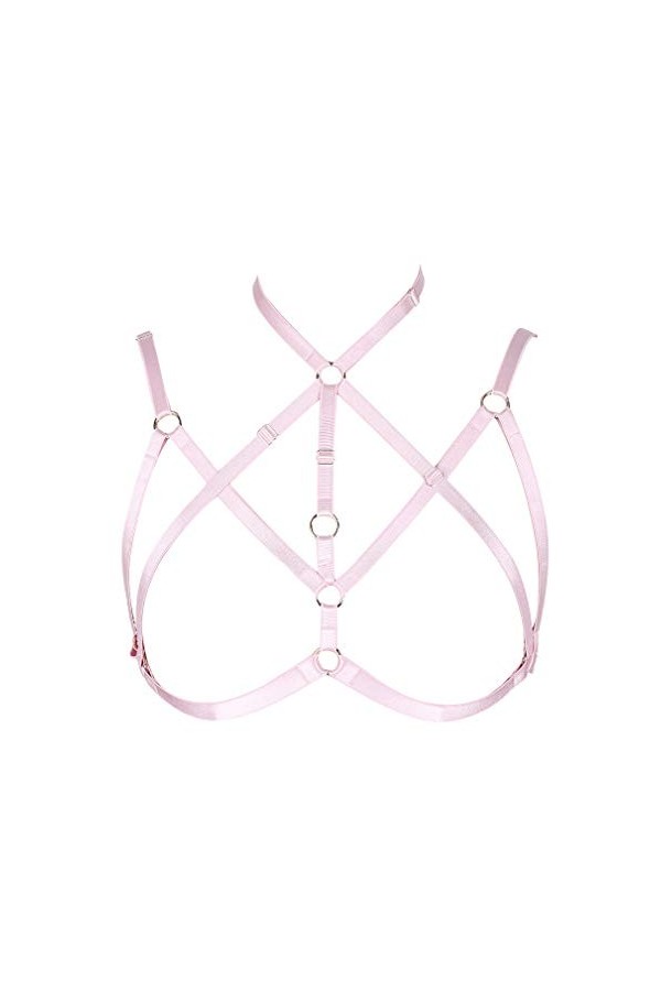 MAMOHSS Soutien-gorge harnais de corps pour femme Lingerie élastique sans bonnets Soutien-gorge cage réglable Grande taille -