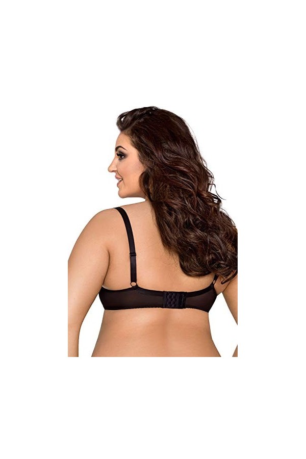 Axami Femme Soutien-Gorge Non-Rembourré Dentelle V-8541, Noir,95H