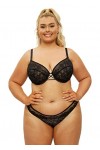 Ann Summers The Lasting Lover Soutien-gorge à poitrine large Noir/champagne, Noir , 105G