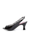 Pleaser Pink Label Jenna-02, Talons à Bride arrière Femme, Crème Vernie, 47 EU