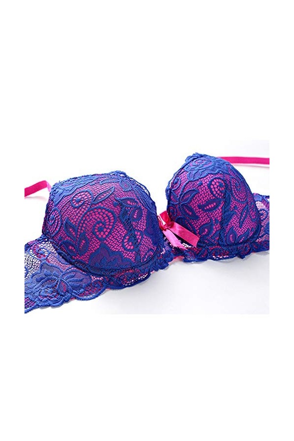 WENJUN Ensemble soutien-gorge sexy grande taille avec soutien-gorge push-up à armatures et string couleur : chair Taille : 8