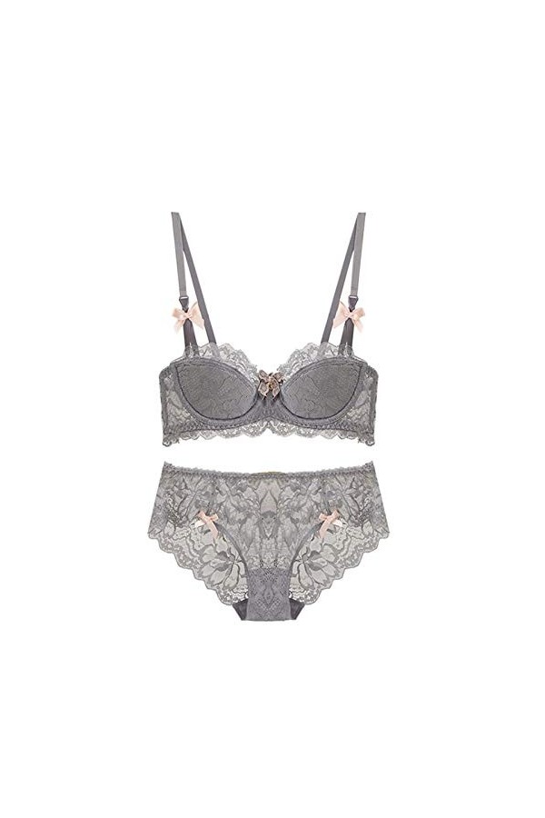 WENJUN Ensemble soutien-gorge et culotte pour femme, grande taille, lingerie sexy en dentelle, ensemble de lingerie deux pièc