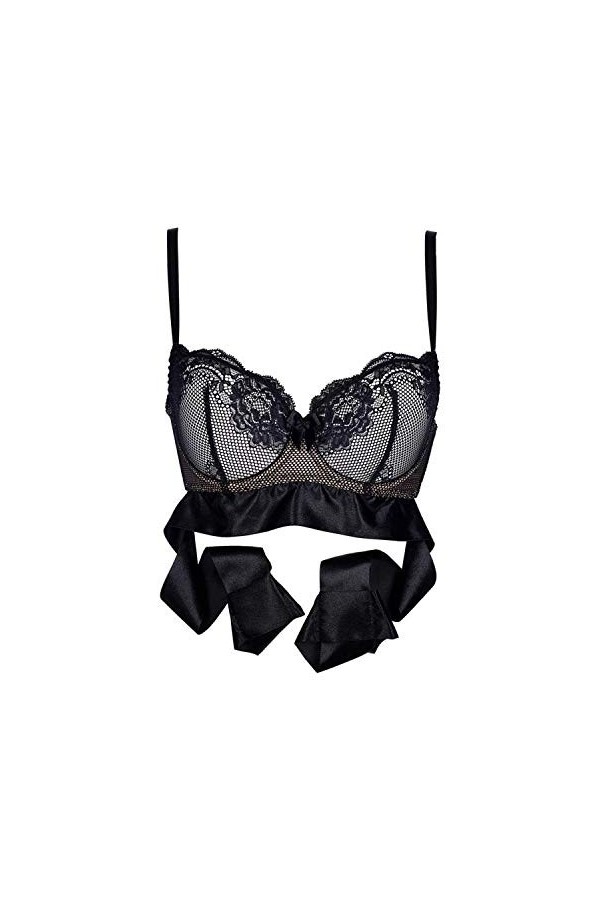 Axami M134 Soutien-gorge à armatures avec bande de satin - Rouge - 75 cm