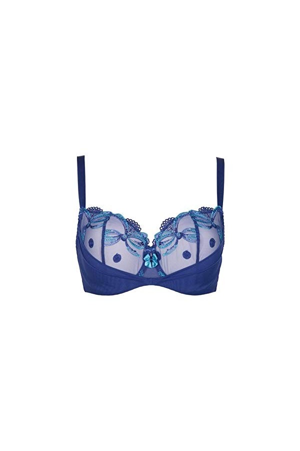 Axami Soutien-gorge balconnet pour femme. - Bleu - 70 cm