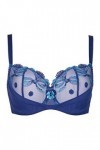 Axami Soutien-gorge balconnet pour femme. - Bleu - 70 cm