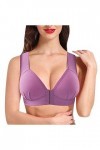 HANXIULIN Soutien-gorge à fermeture avant pour femme - Fermeture avant - Sans fermeture à lavant - Bustier solide - Rembourr