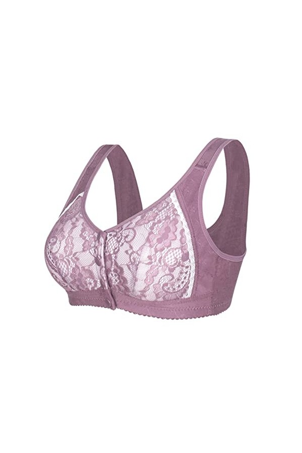 HANXIULIN Soutien-gorge en coton sans armatures doux à lavant - Maintien solide sans armatures - Soutien-gorge sans armature