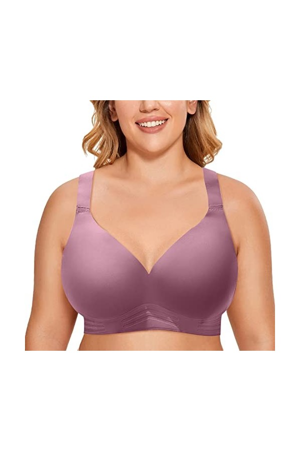 Soutien-gorge push-up pour femme - Soutien-gorge push-up - Solide - Doux et confortable - Grandes tailles - Classique, E-viol