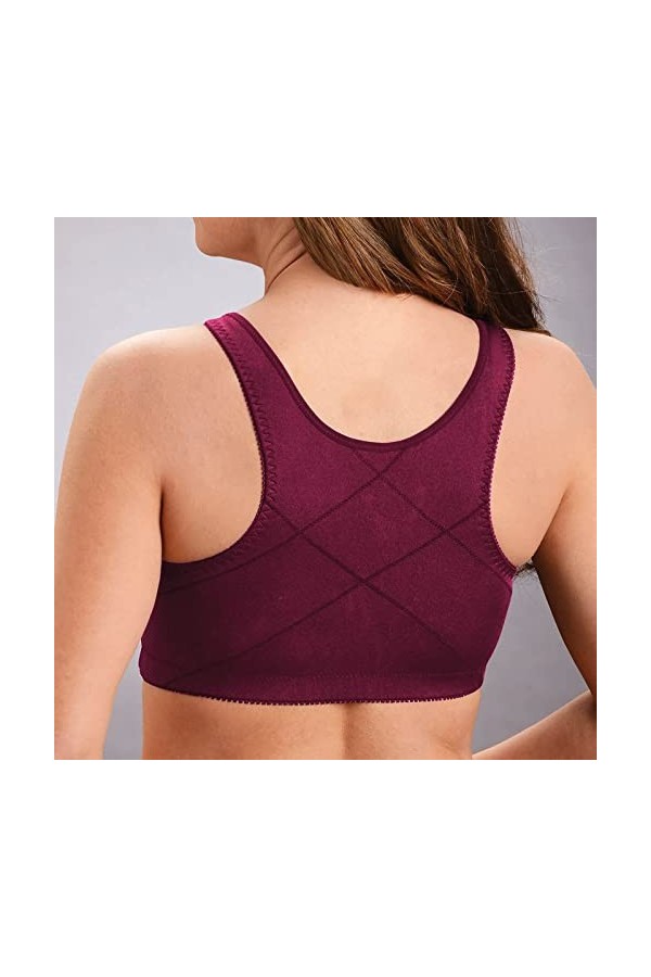 Générique Body Sexy Femme, Nuit New Front Button Breathable Skin-Friendly Bras Comfortable High Impact Plus Size Bra Soutien 