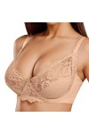Soutien-gorge pour femme avec armatures push-up soutien-gorge sexy pour femme sous-vêtement en dentelle fine réglable grande 