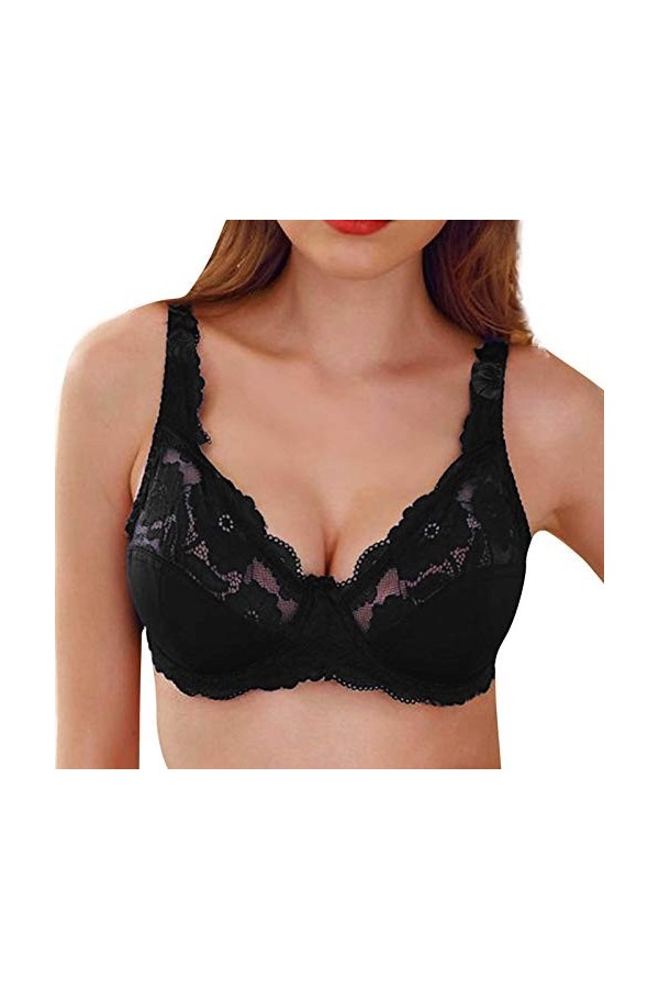sous-vêtements Ultra-Minces Dentelle de Soutien-Gorge Ajustable Dentelle Dames Transparente Respirante Confortable quotidienn
