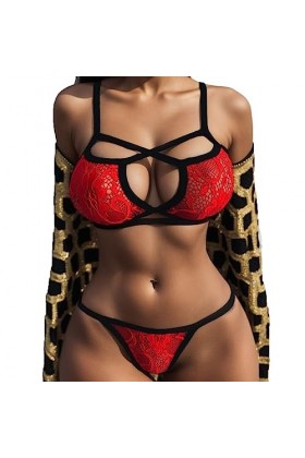 Y23K Style Cadeaux Bustier Séduisant Soutien-gorge Ensemble Soutien-gorge Élastique Cage Cage à Bretelles Creux Femmes Toddle