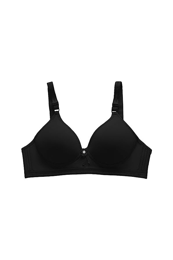 Soutien-gorge de sport sexy sans anneau en acier confortable et fin pour personnes âgées et moyennes, bleu, 38