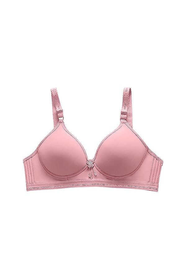 Soutien-gorge de sport sexy sans anneau en acier confortable et fin pour personnes âgées et moyennes, bleu, 38