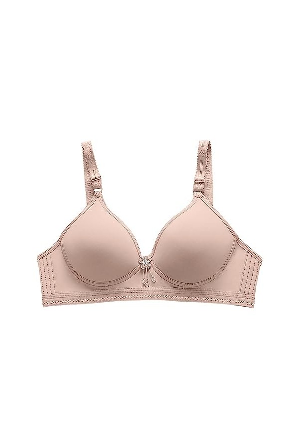 Soutien-gorge de sport sexy sans anneau en acier confortable et fin pour personnes âgées et moyennes, bleu, 38