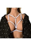 Lingerie sexy push-up sexy sexy pour femme - Soutien-gorge ouvert sexy - Harnais noir - Chaîne de robe spéciale - Sous-vêteme
