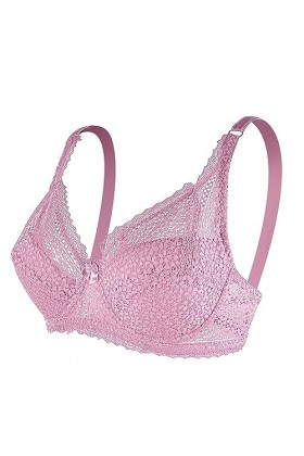 Soutien-gorge rembourré sans coutures pour femme - Coupe profonde - Sexy et classique, Rose, XL
