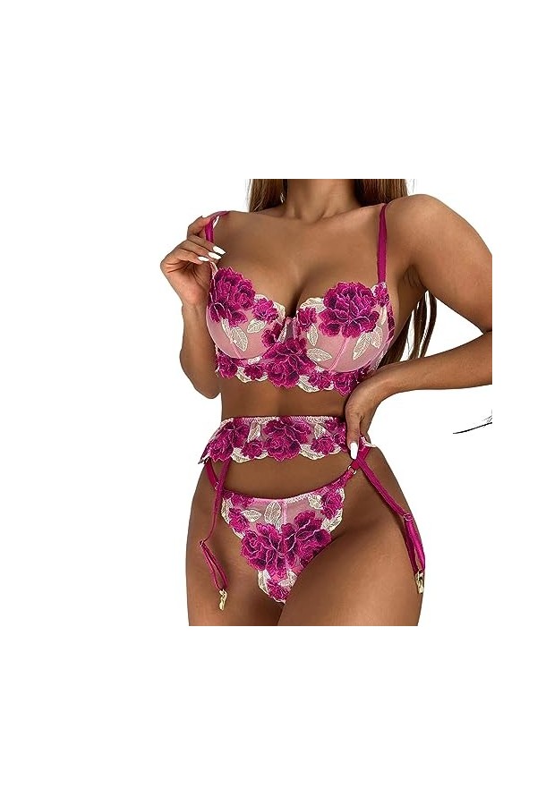 Générique Body en cuir laqué en forme de maille pour femme Spicy Girl Fun Sexy Gaine Fourreau Lingerie Purple, XL 