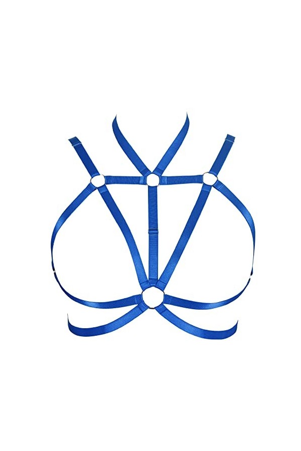 Plus Size Body bandoulière Soutien - Gorge Femmes Mode évidement Cupless Soutien - Gorge Gothique Punk Halloween Noël orgie D