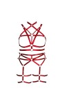 BANSSGOTH Plus Size Femmes Full Cage Lingerie Harness Sling Ceinture Poitrine Sling Punk Gothique Taille Réglable Tissu Stret
