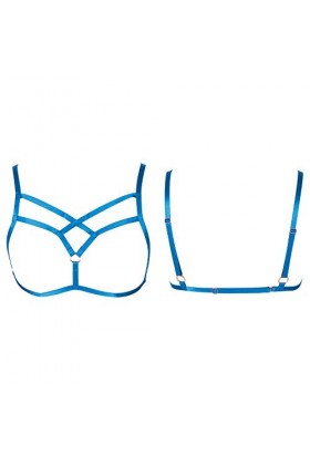 BANSSGOTH Harnais de Corps Femme Soutien-Gorge Punk Gothique Ceinture Cage à Lingerie Taille Ajustable Sangle de Poitrine Fes