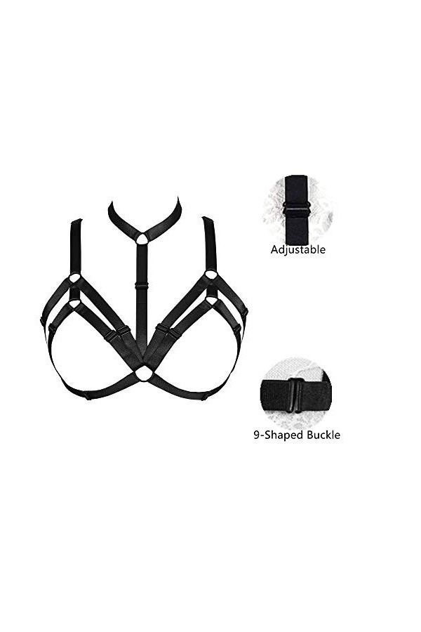 JELINDA Soutien-gorge bustier de qualité supérieure, soutien-gorge exotique pour femme, lingerie gothique, bralette à cage él