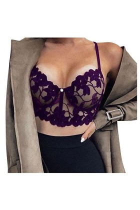 Générique Bralette Femme Sexy, Camisole De Lingerie en avec Col V De Taille Supérieure Harnais Intégral Body Sexy Érotique Ro