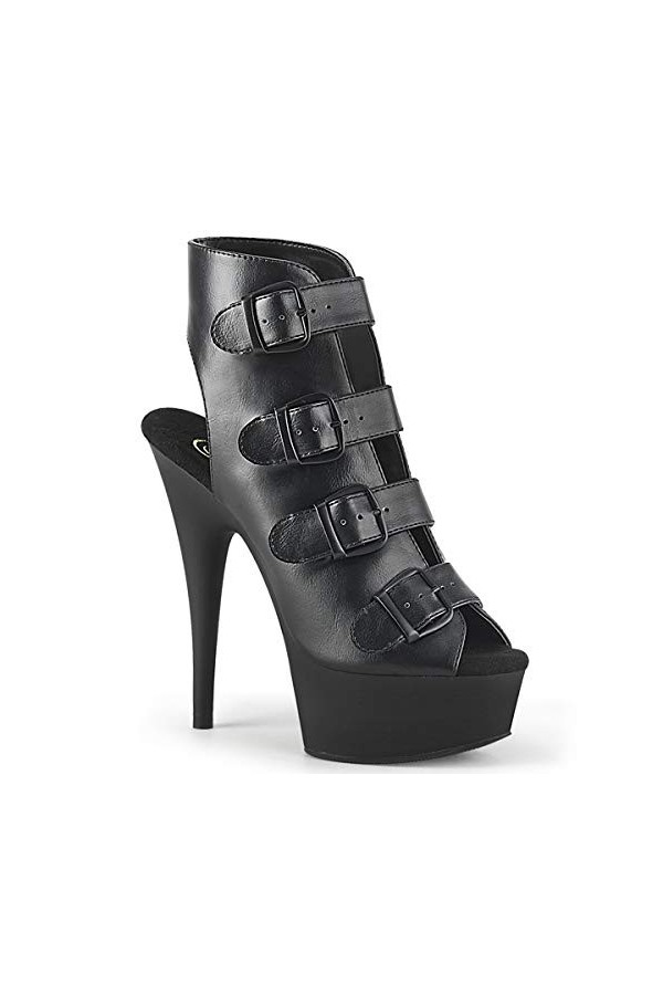 Pleaser DELIGHT-683 Blk Faux Leather/Blk Matte UK 3 EU 36 