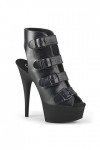 Pleaser DELIGHT-683 Blk Faux Leather/Blk Matte UK 3 EU 36 