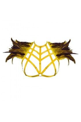 Femmes Body Harnais Plumes Soutien - Gorge Plus Size Mode Punk évider Soutien - Gorge Gothique Carnaval Halloween Dance Costu