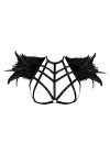 Femmes Body Harnais Plumes Soutien - Gorge Plus Size Mode Punk évider Soutien - Gorge Gothique Carnaval Halloween Dance Costu