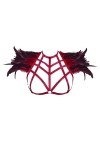 Femmes Body Harnais Plumes Soutien - Gorge Plus Size Mode Punk évider Soutien - Gorge Gothique Carnaval Halloween Dance Costu