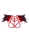 Femmes Body Harnais Plumes Soutien - Gorge Plus Size Mode Punk évider Soutien - Gorge Gothique Carnaval Halloween Dance Costu
