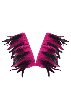 Femmes Body Harnais Plumes Soutien - Gorge Plus Size Fashion Cupless Soutien - Gorge évidé Punk Gothique Carnaval Halloween D