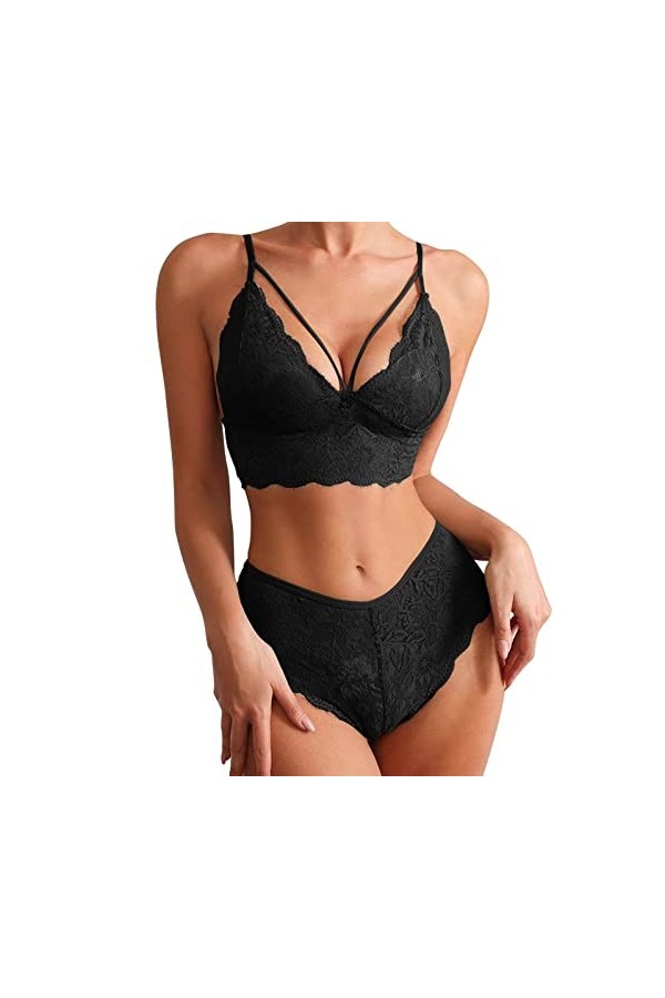 Lingerie Sexy pour Femmes Chemise de Nuit Confortable Doux déshabillé vêtements de Nuit sous-vêtements érotiques Ensemble de 