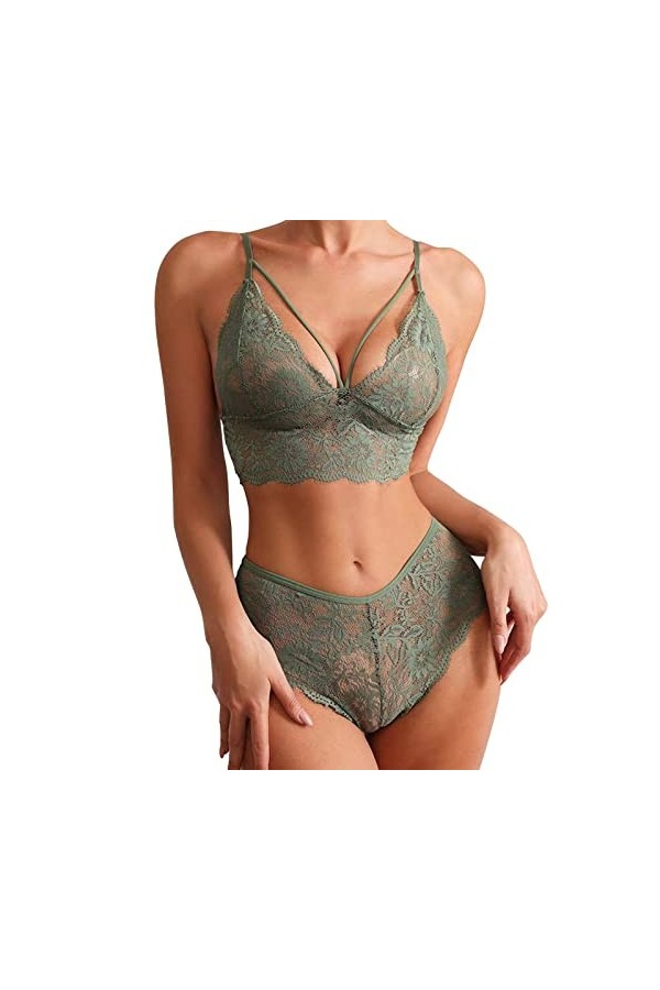 Lingerie Sexy pour Femmes Chemise de Nuit Confortable Doux déshabillé vêtements de Nuit sous-vêtements érotiques Ensemble de 