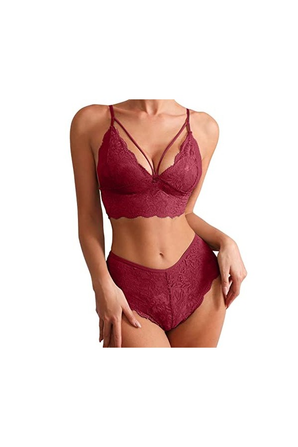 Lingerie Sexy pour Femmes Chemise de Nuit Confortable Doux déshabillé vêtements de Nuit sous-vêtements érotiques Ensemble de 