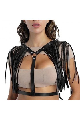 Harnais Poitrine avec Franges Punk Accessoires Uniforme Accessoires Vêtements Danse Punk Harnais Corps Hip-Hop Harnais Corps 